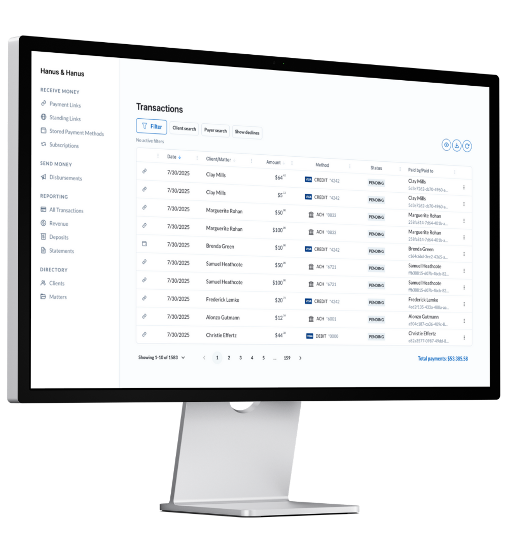 Accept Payments Benefits Section